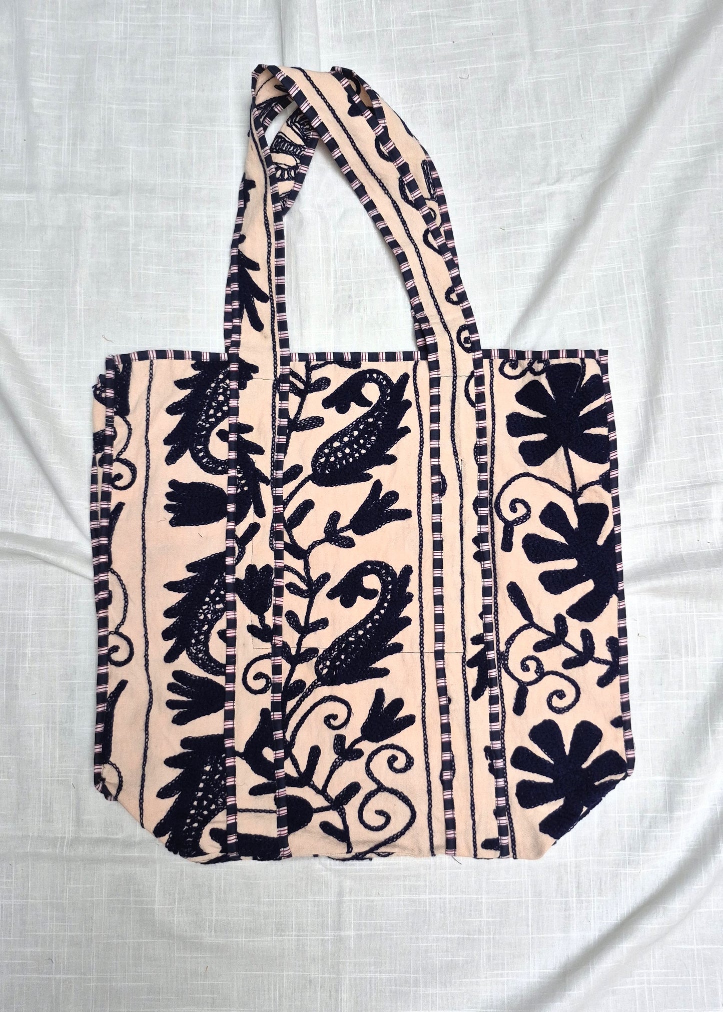 Suzani tote bag - Navy Blue