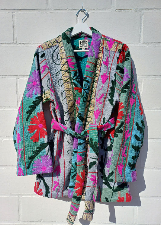 Vintage Kantha Suzani Kimono #8