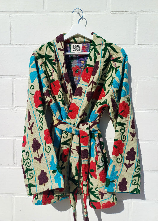 Vintage Kantha Suzani Kimono #19