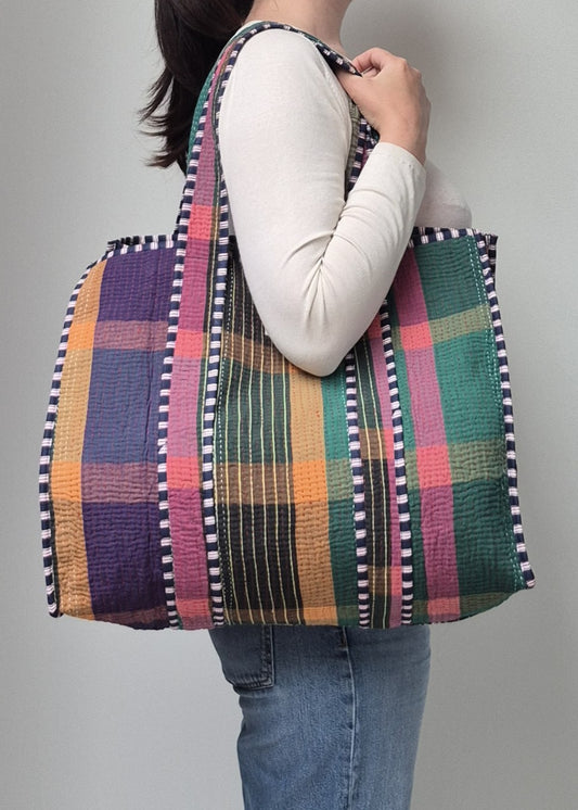 Vintage kantha tote bag # 10
