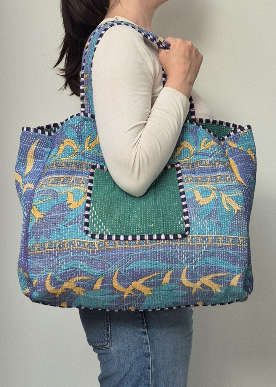 Vintage kantha tote bag # 13