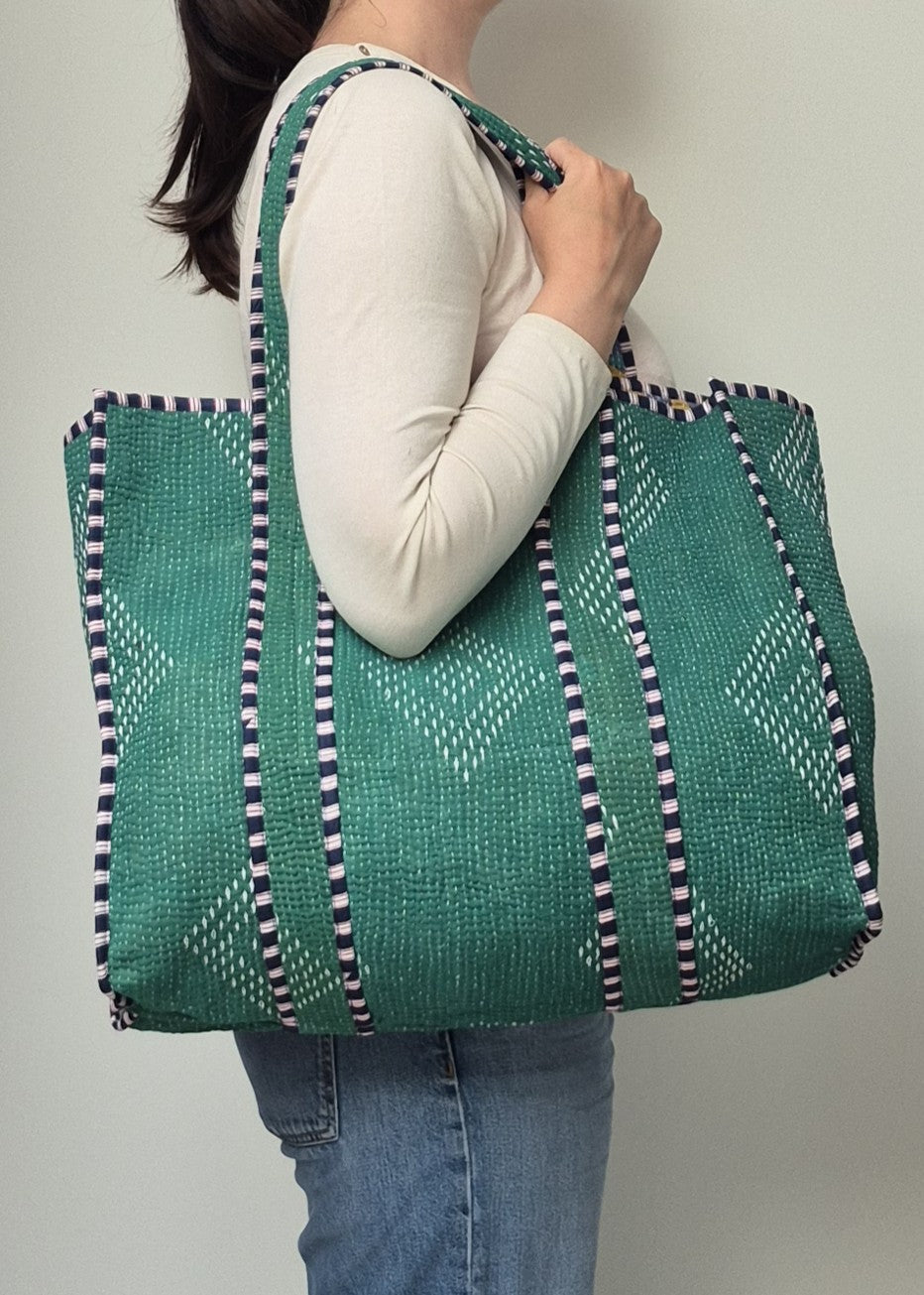 Vintage kantha tote bag # 14
