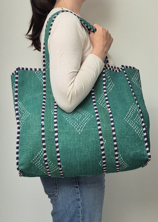 Vintage kantha tote bag # 14