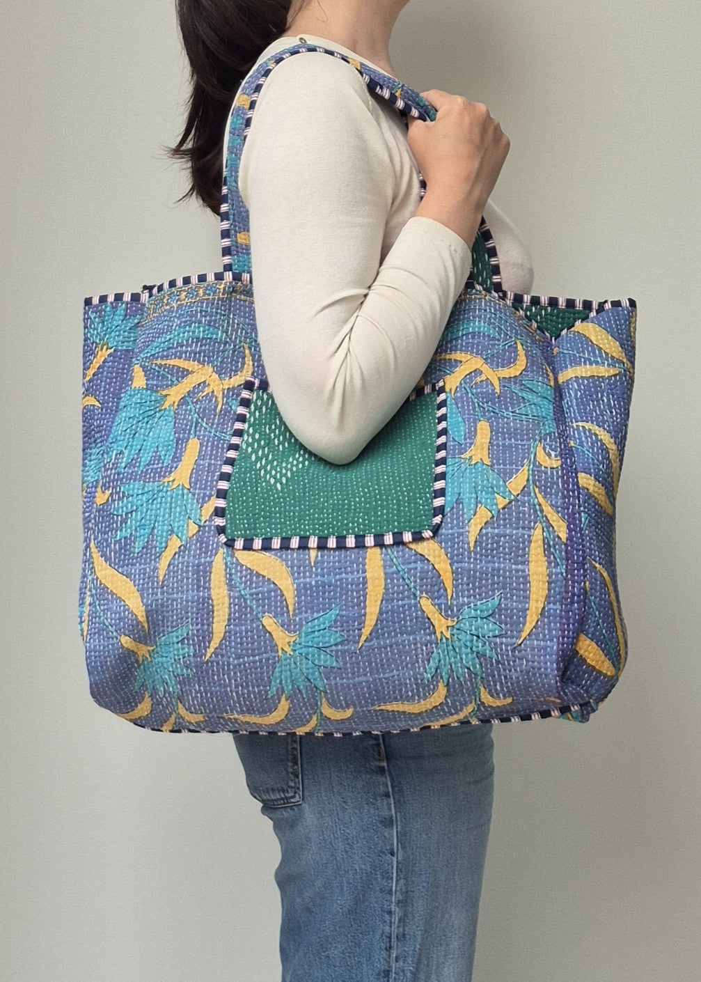 Vintage kantha tote bag # 14