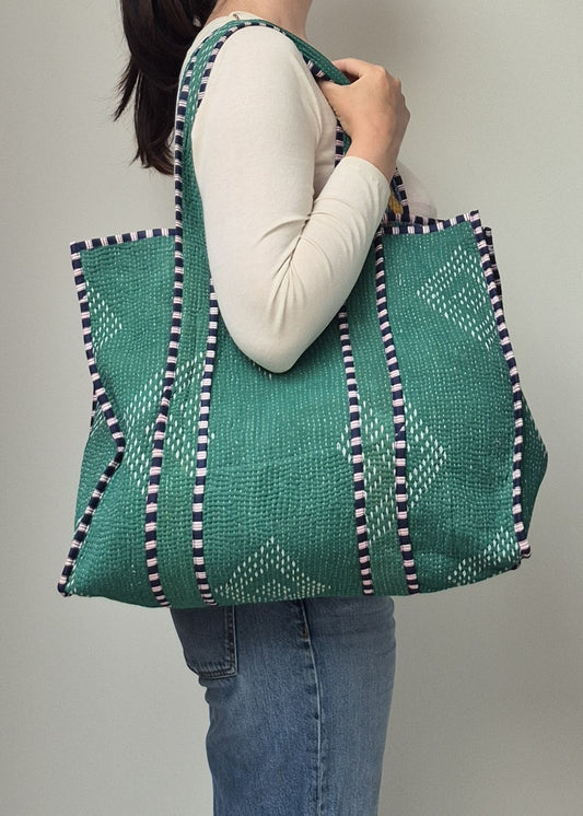 Vintage kantha tote bag # 15