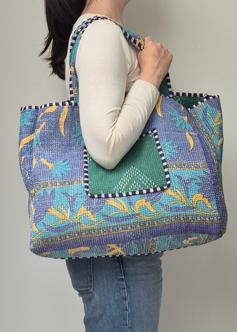 Vintage kantha tote bag # 15