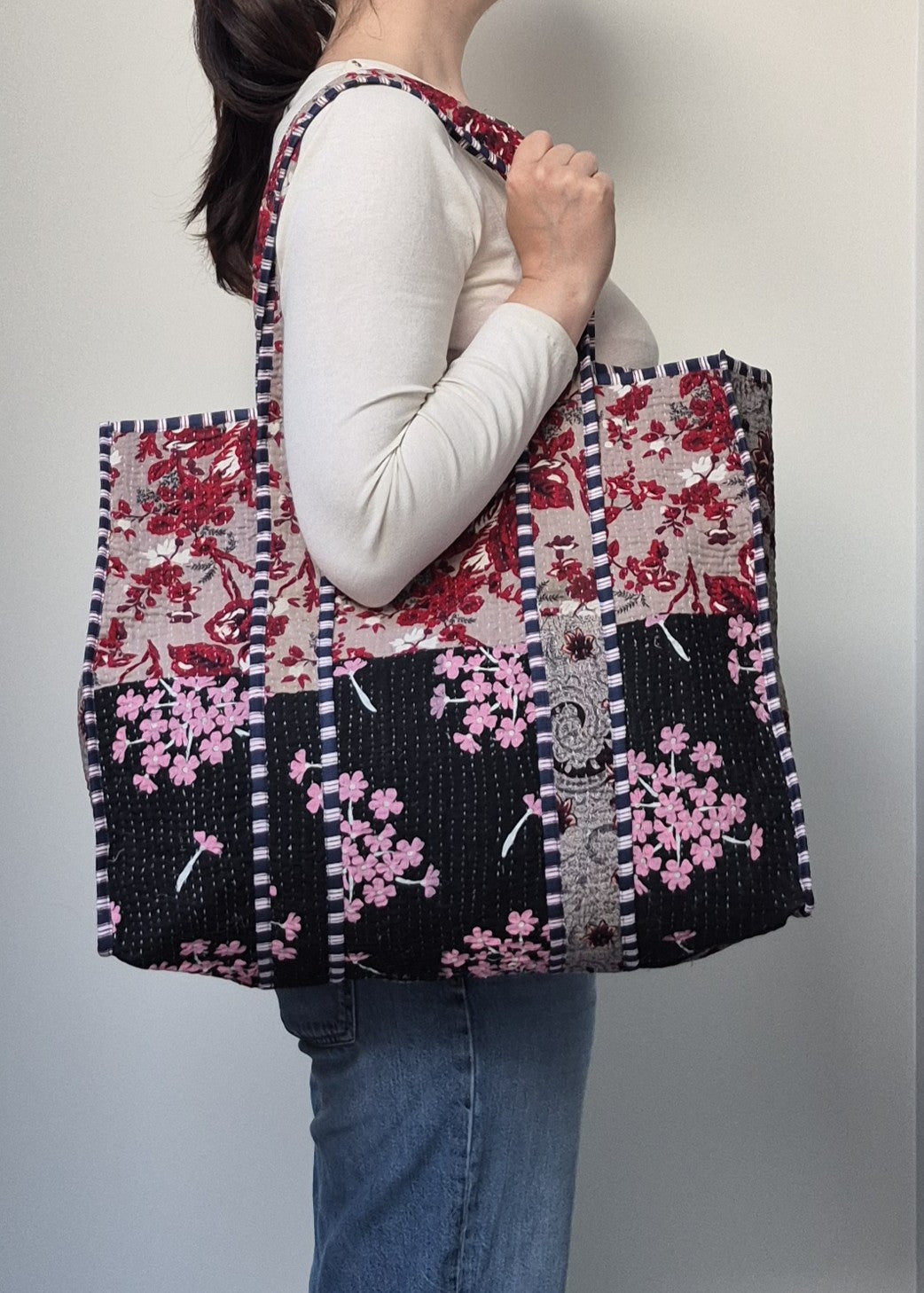 Vintage kantha tote bag # 19