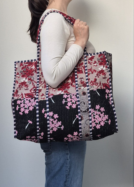 Vintage kantha tote bag # 19