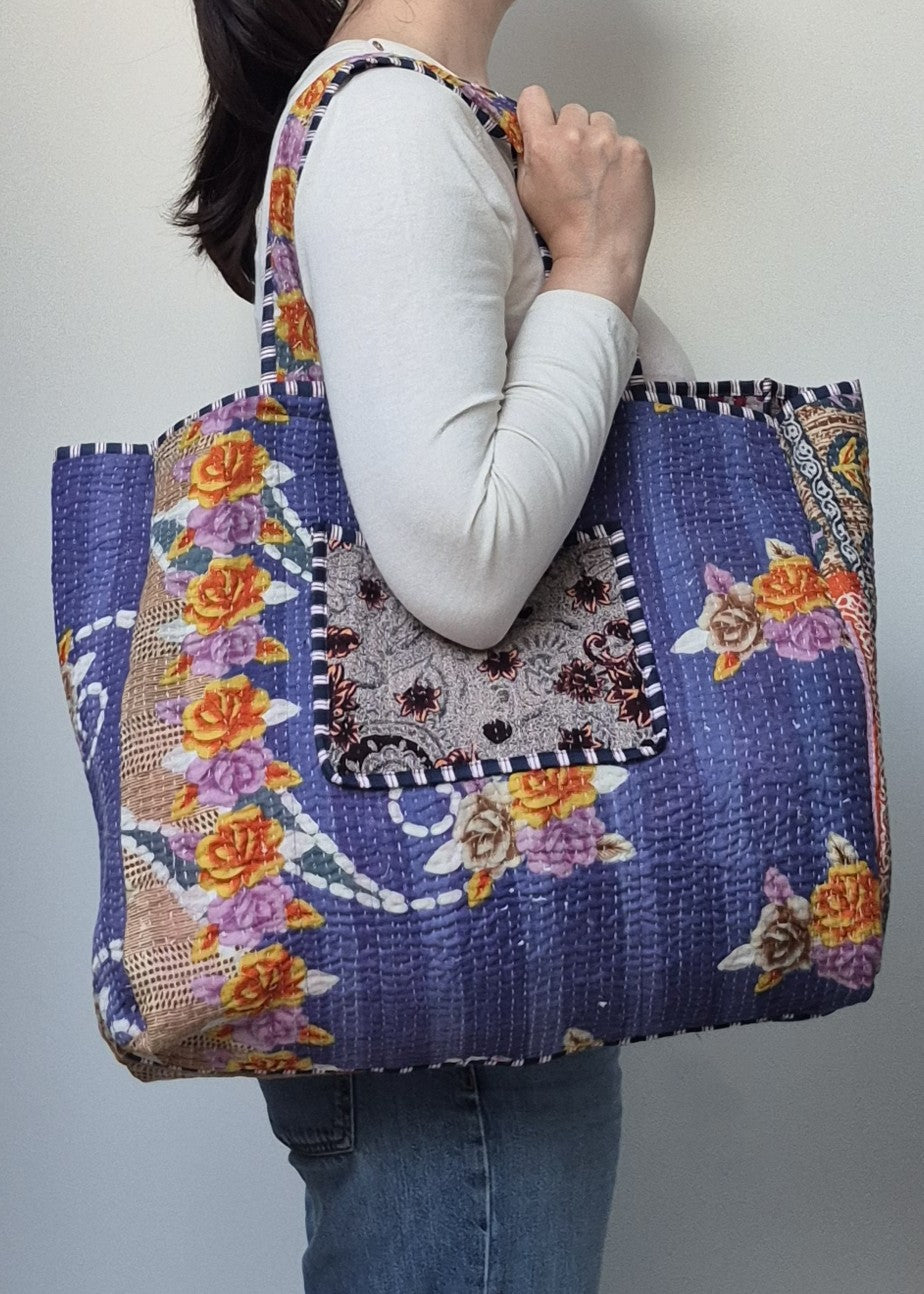Vintage kantha tote bag # 20