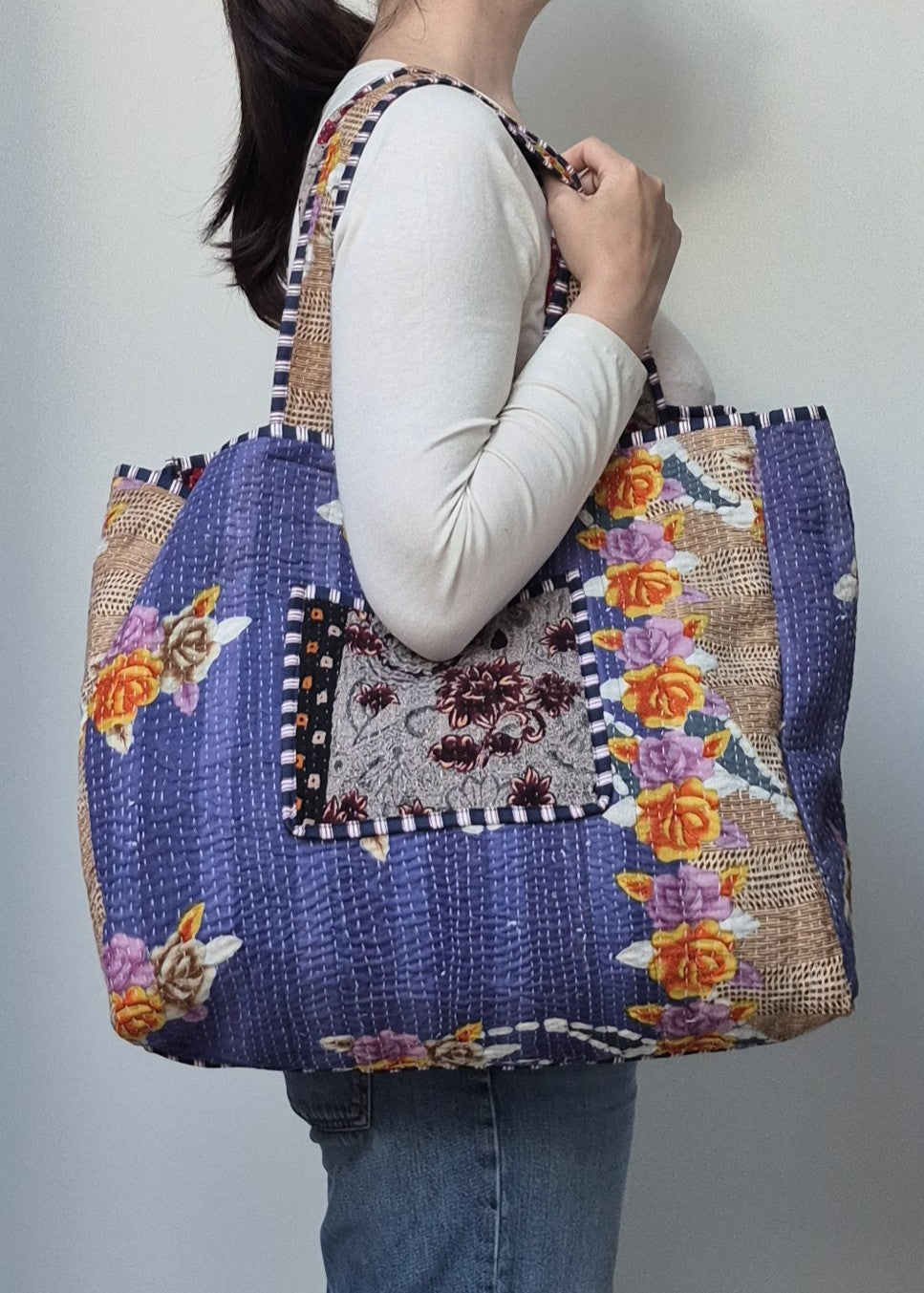 Vintage kantha tote bag # 21