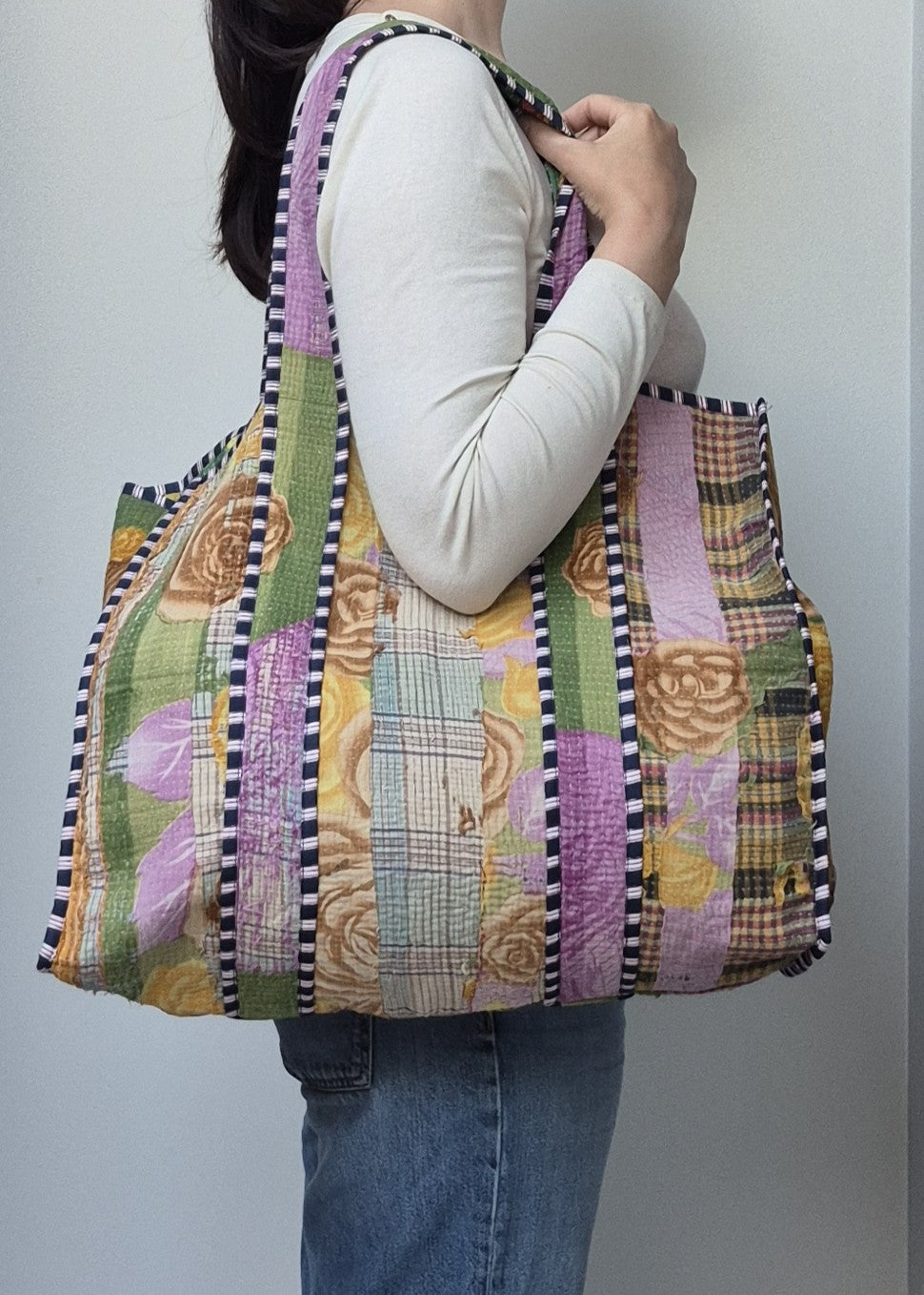 Vintage kantha tote bag # 22