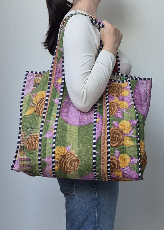 Vintage kantha tote bag # 23