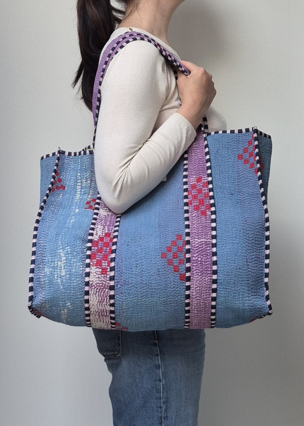 Vintage kantha tote bag # 25