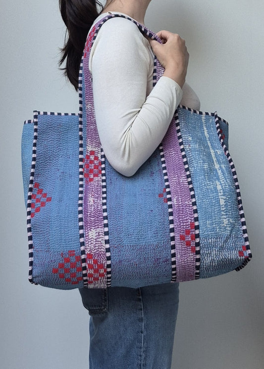 Vintage kantha tote bag # 27