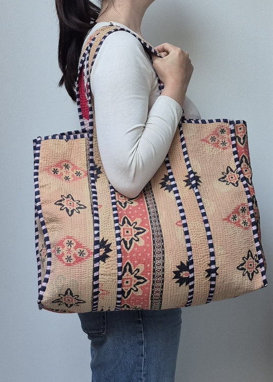 Vintage kantha tote bag # 28
