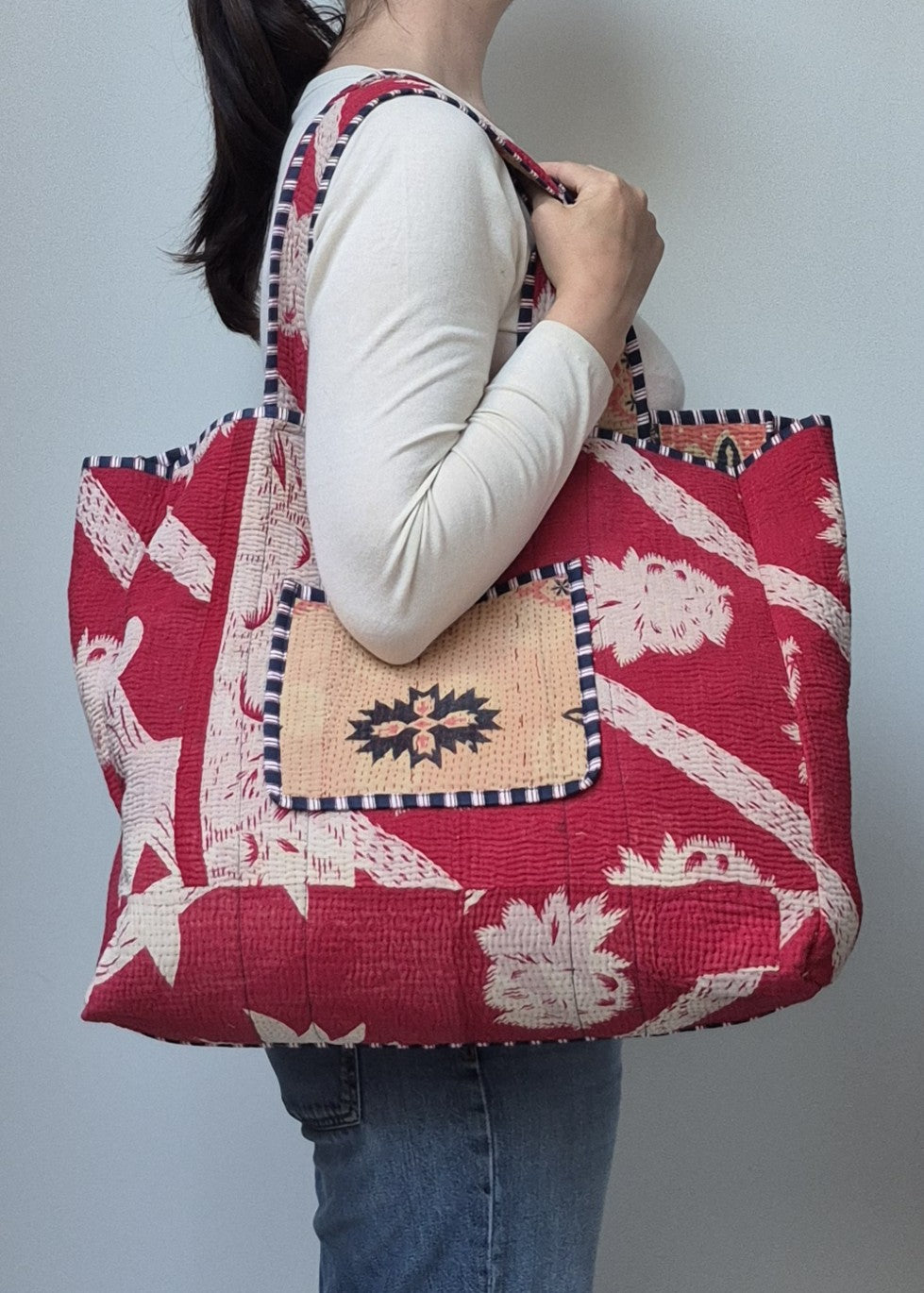 Vintage kantha tote bag # 30