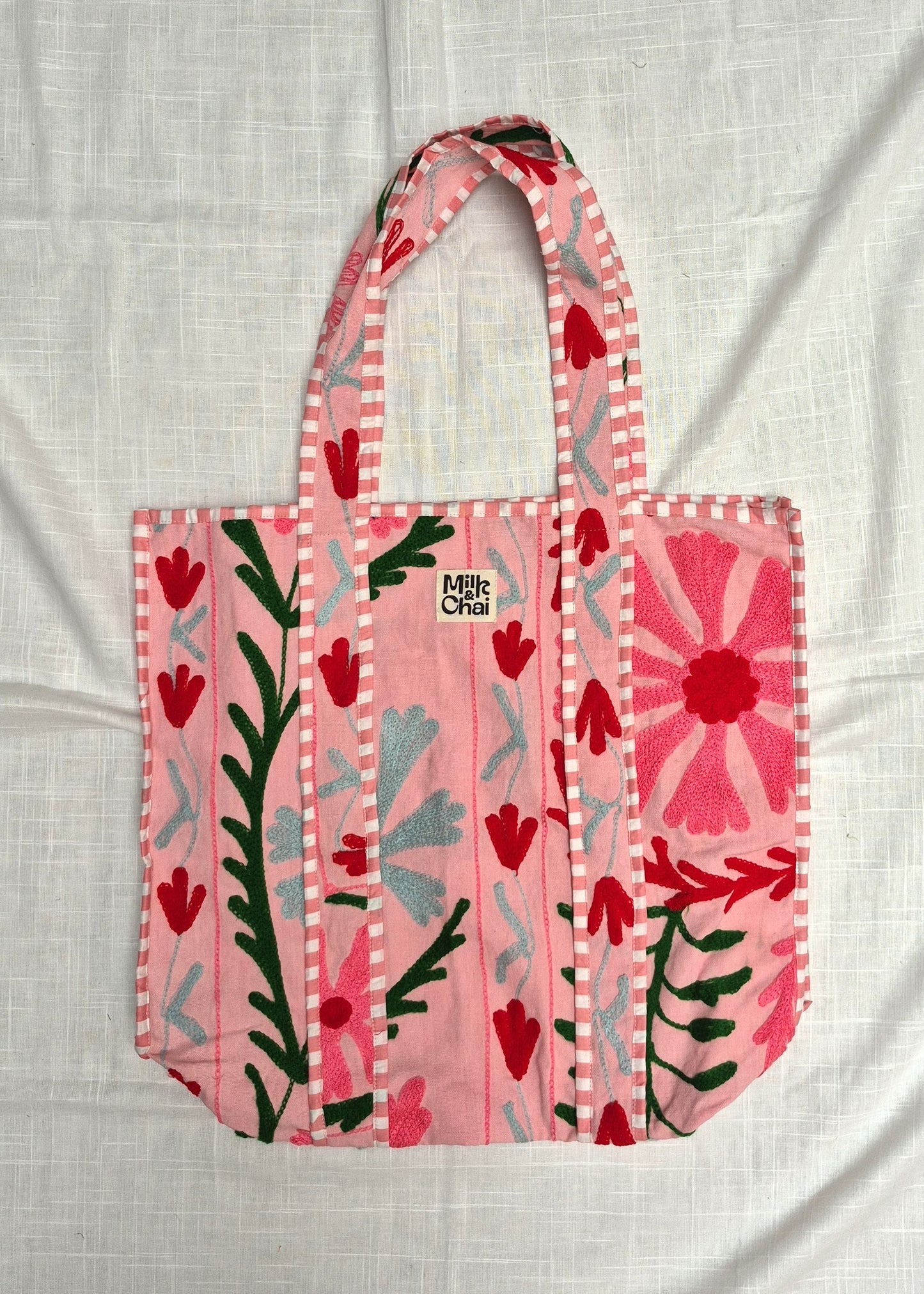 Suzani tote bag - Rose Mist