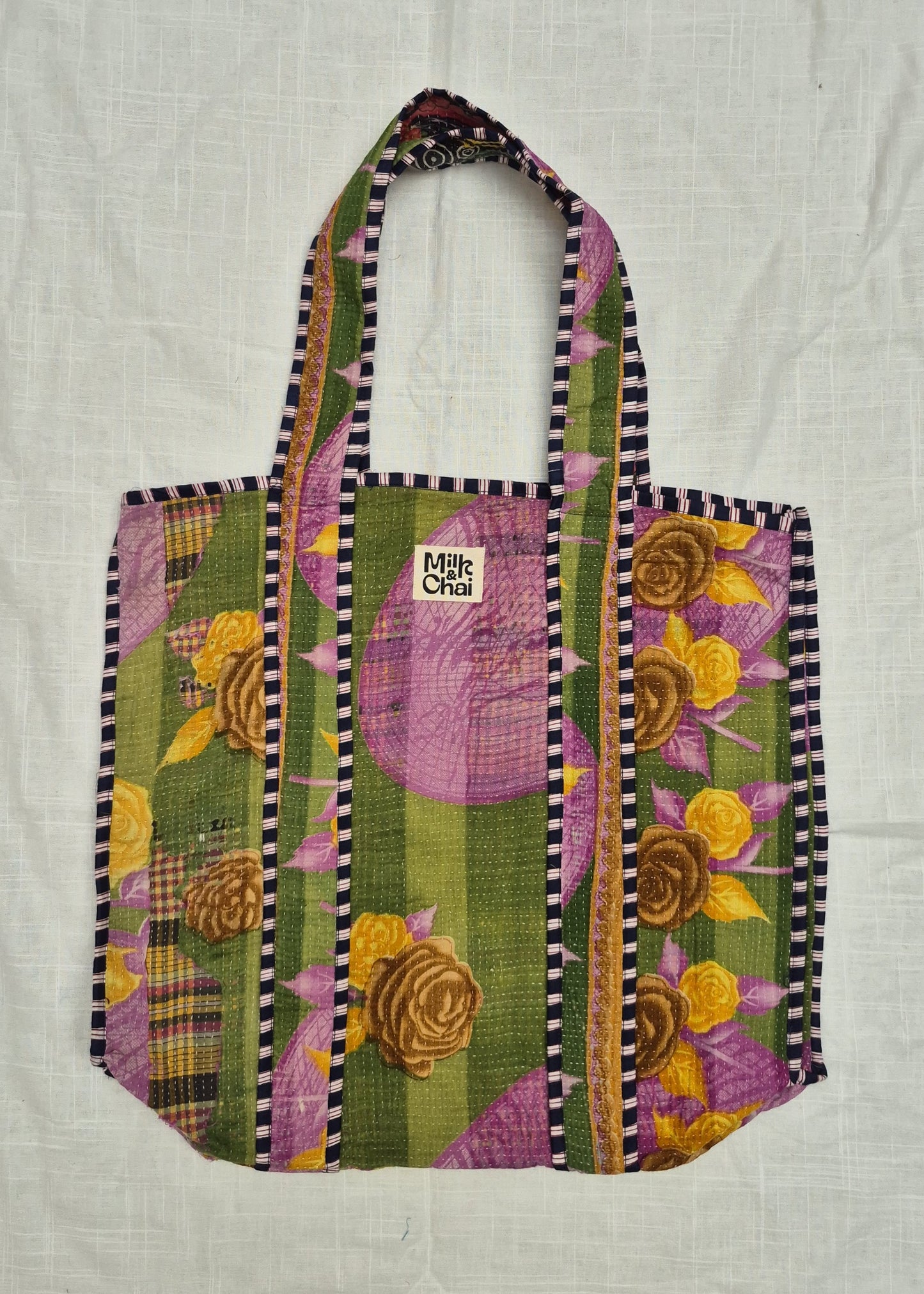 Vintage kantha tote bag # 23